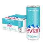 EVIAN SPARKLING WATER CAN 24X330 ML