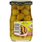 CRESPO GREEN OLIVES WITH SWEET PEPPER STUFFING 198 GMS