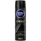 NIVEA MEN ANTIPERSPIRANT DEEP BLACK CARBON DARK WOOD SCENT DEODORANT SPRAY 150 ML