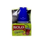 SOLO SQUARD PLASTIC CUP W LIDANDSTRAW 15'S