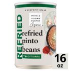 WHOLE SOME ORGANIC BEANS REFRIED TRADITIONAL PINTO 16 OZ