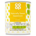 COOP NATURALLY SWEET SWEETCORN IN WATER 198 GMS