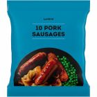 ICELAND 10 PACK PORK SAUSAGES 400 GMS (CONTAINS PORK)