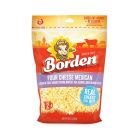 BORDEN FOUR CHEESE MEXICAN FINE SHREDDED 8 OZ