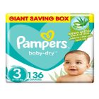 PAMPERS BABY DRY GIANT BOX S3 136'S