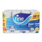 FINE HOUSE HOLD SUPER TOWEL 60X3 PLY 8+4 ROLLS