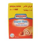 AMERICANA SUPER ROLL STRAWBERRY 6 PCS 60 GMS
