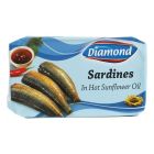 DIAMOND SARDINES HOT IN SUNFLOWER OIL 120 GMS