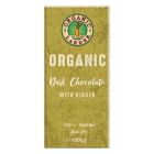 ORGANIC LARDER CHOCOLATE DARK WITH GINGER 100 GMS