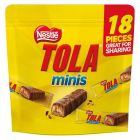 TOLA MINIS CARAMEL AND MILK CHOCOLATE CRISPY WAFER BAG 18X15.5 GMS