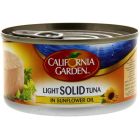 CALIFORNIA GARDEN LIGHT TUNA SOLID IN SUNFLOWER OIL 3X185 GMS