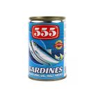 555 SALTED SARDINES IN NATURAL OIL 155 GMS