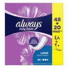 ALWAYS PANTY LINER LARGE 48+20 FREE