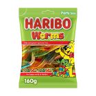 HARIBO WORMS FRUIT FLAVOUR JELLY CANDY NOR ARTIFICAL COLORS 160 GMS