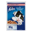 PURINA FELIX SENSATIONS JELLIES SALMON AND TOMATO FLAVORS 85 GMS