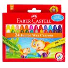 FABER CASTELL 24 COLORS JUMBO WAX CRAYONS 1'S