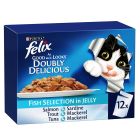 FELIX DOUBLY DELICIOUS FISH SELECTION IN JELLY 12X85 GMS