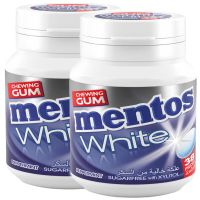 MENTOS MINT WHITE CHEWING GUM BOTTLE 2X54 GMS