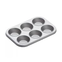 KITCHEN CRAFT MUFFIN TIN 6 CUP 1'S