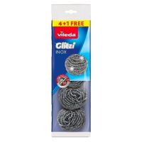 VILEDA INOX DISH WASHING METALLIC SPIRAL SCOURER 4 + 1 FREE