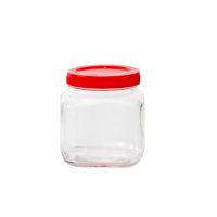 CHINA JAR WITH RED PLASTIC LID 650 ML