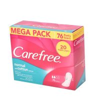 CAREFREE PANTY LINER NORMAL WITH COTTAON EXT MP 76`S