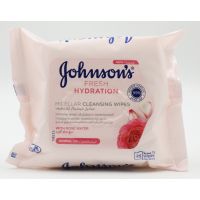JOHNSONS MICELLAR CLEANSING WIPES WITH ROSE WATER 25`S