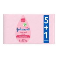 JOHNSON BABY SOAP WITH LOTION 125 GMS 5+1 FREE
