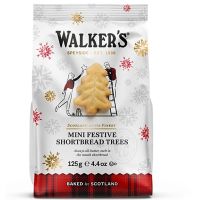 WALKERS MINI FESTIVE SHORTBREAD TREES BAG 125 GMS