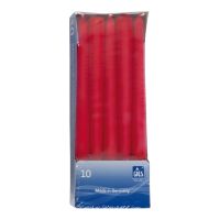 GIES TAPER CANDLES RED 10S