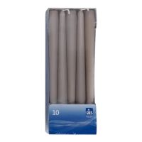 GIES TAPER CANDLES 10PK TAUPE
