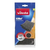 VILEDA GLITZI POWER INOX CLEANING PAD 2'S