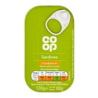 COOP SARDINES IN SUNFLOWER OIL 120 GMS