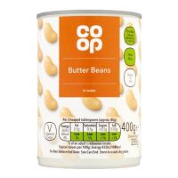 COOP BUTTER BEANS IN WATER 400 GMS