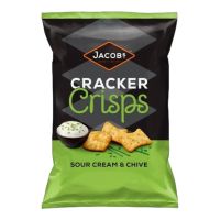 JACOBS CRACKER CRISPS SOUR CREAM & CHIVE 150 GMS