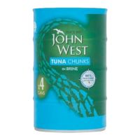 JOHN WEST TUNA CHUNKS IN BRINE 4 PKT