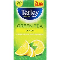 TETLEY GREEN LEMON TEABAGS 20'S