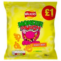 WALKERS MONSTER MUNCH BIG BAG ROAST BEEF 72 GMS