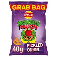 MONSTER MUNCH MEGA PICKLE ONION GRAB 40 GMS