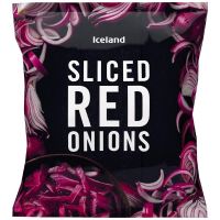 ICELAND SLICED RED ONIONS 500 GMS