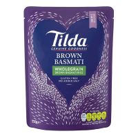 TILDA STEAMED BASMATI RICE BROWN 250 GMS