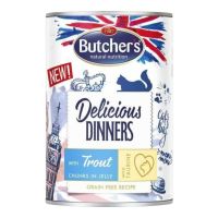 BUTCHER`S DINNERS CAT WITH TROUT CHUNK JELLY 400 GMS