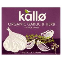 KALLO ORGANIC CUBES GARLIC AND HERB 66 GMS