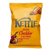 KETTLE CHIPS MATURE CHEDDAR & RED ONION 40 GMS