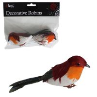 PMS DECORATIVE ROBINS IN POLYBAG WITH HEADER CARD