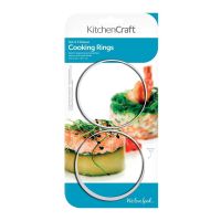 KITCHENCRAFT STAINLESS STEEL EXTRA DEEP COOKING RINGS SET OF 2'S