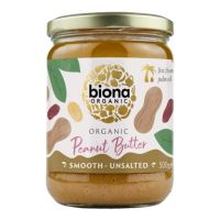 BIONA PEANUT BUTTER ORGANIC SMOOTH NO SALT 500 GMS