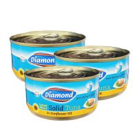 DIAMOND LIGHT MEAT TUNA IN SUN FLOWER OIL 3X170 GMS @SPECIAL OFFER
