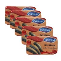 DIAMOND SARDINES HOT TOMATO SAUCE 5X120 GMS @SPECIAL OFFER