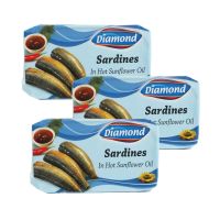 DIAMOND SARDINES HOT SUNFLOWER OIL 5X12 GMS @SPECIAL PRICE